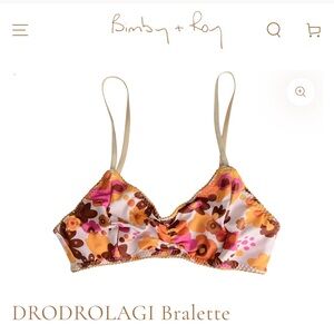 Bimby + Roy Drodrolage Floral 70s Bralette‎ - Size S